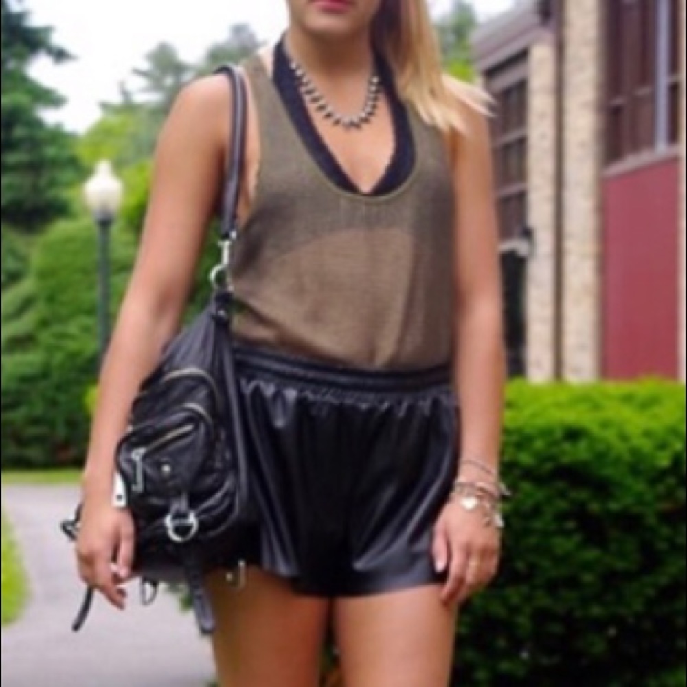 Free People Green Mesh Racerback Tank Top